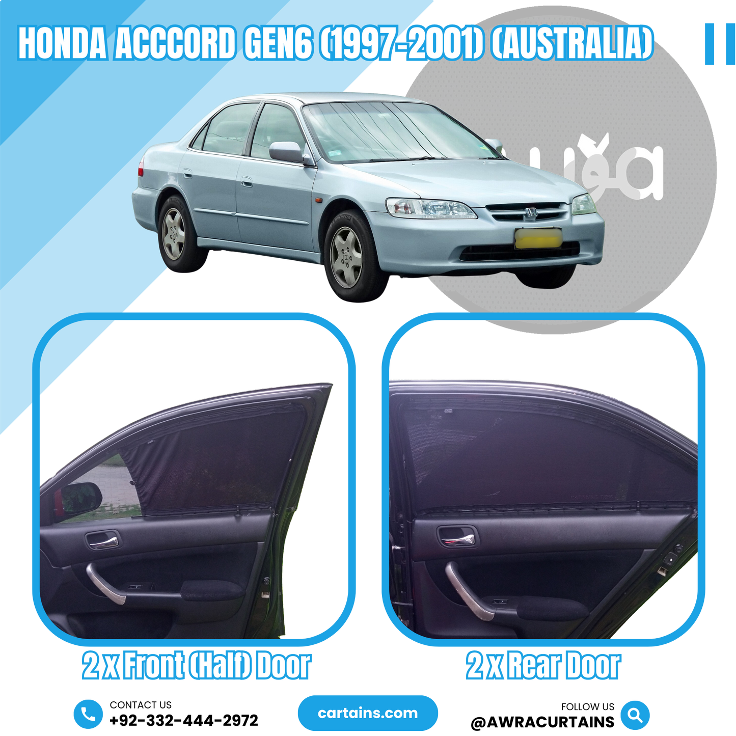 Honda Accord Gen6 (1997-2001) (Australia) Curtains