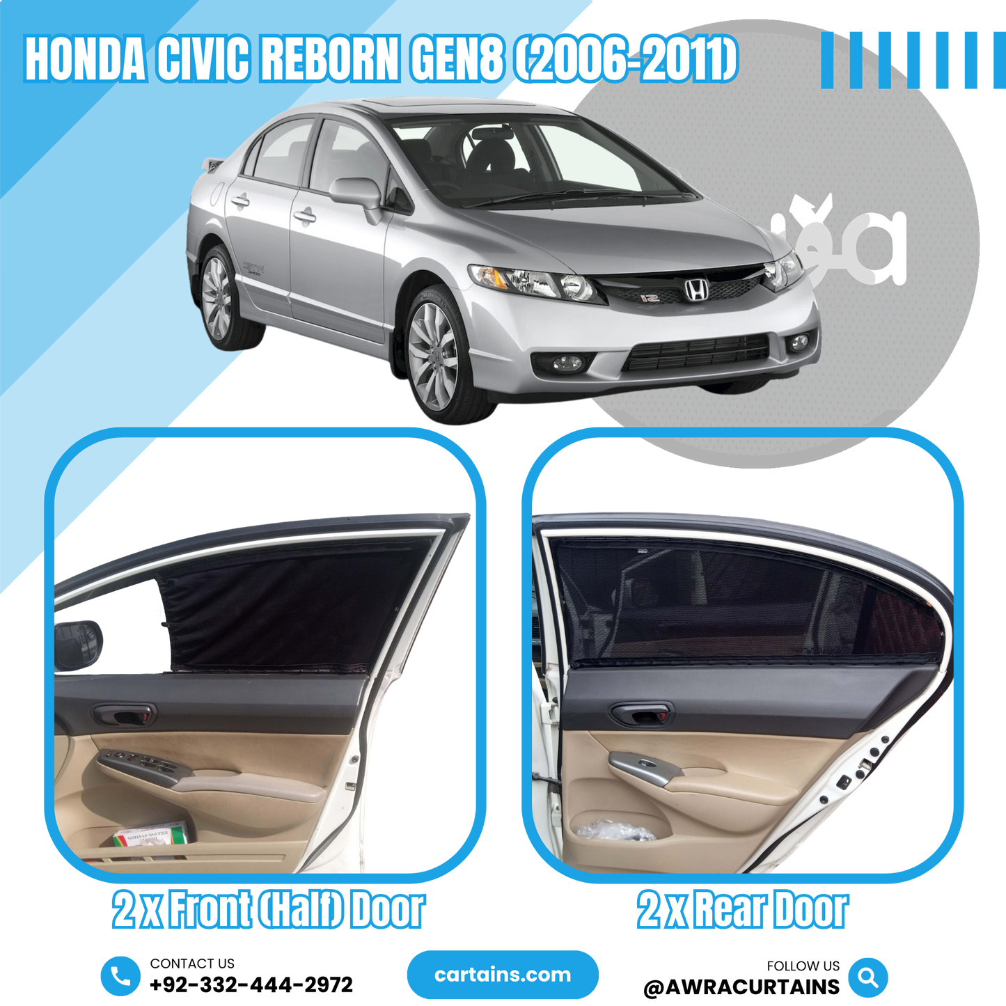 Honda Civic Reborn Gen8 (2006 - 2011) Curtains