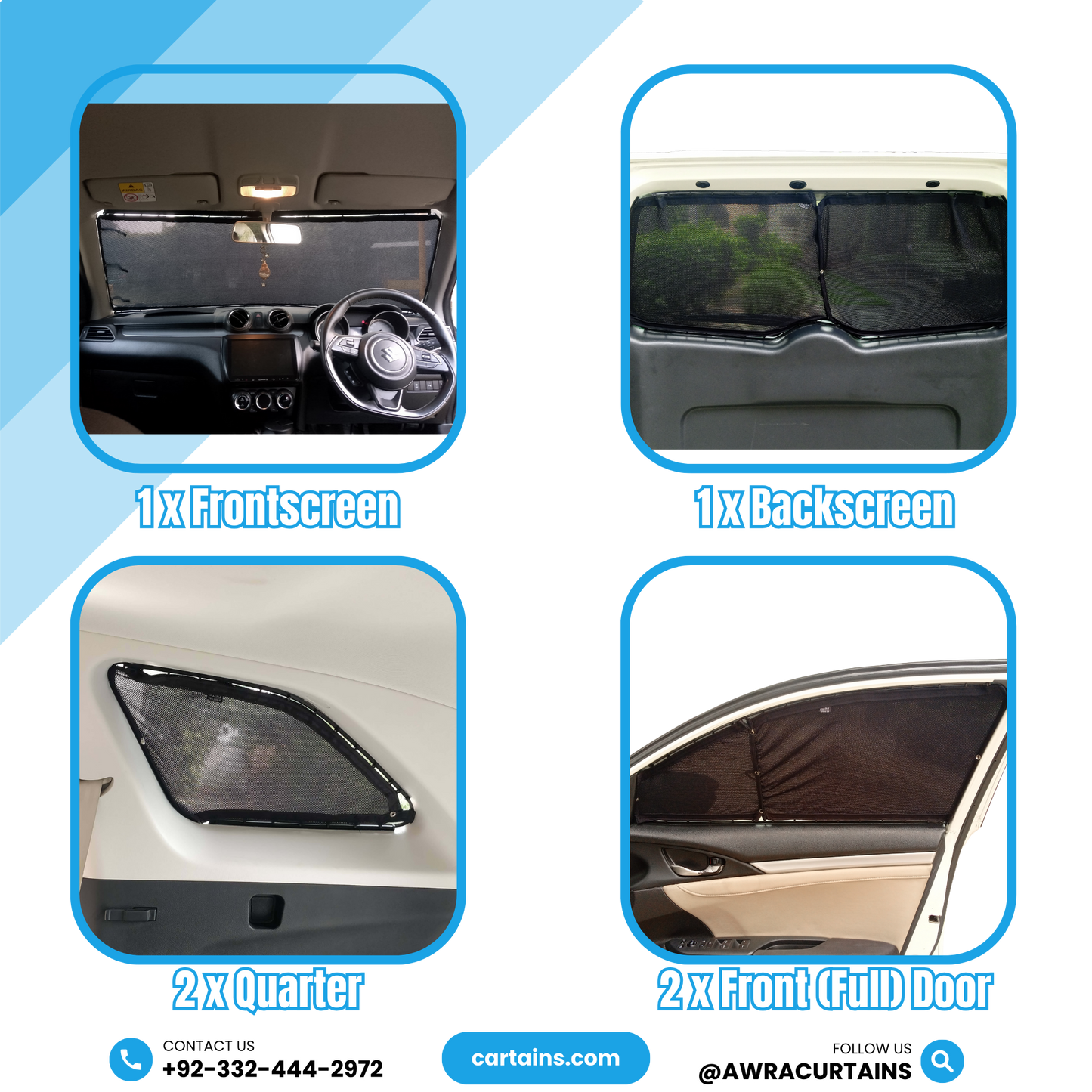 Toyota Corolla Fielder Gen11 E160 (2012 - 2025) Curtains - Cartains