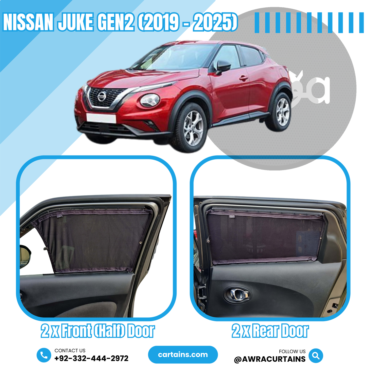 Nissan Juke Gen 2 (2019 - 2025) Curtains