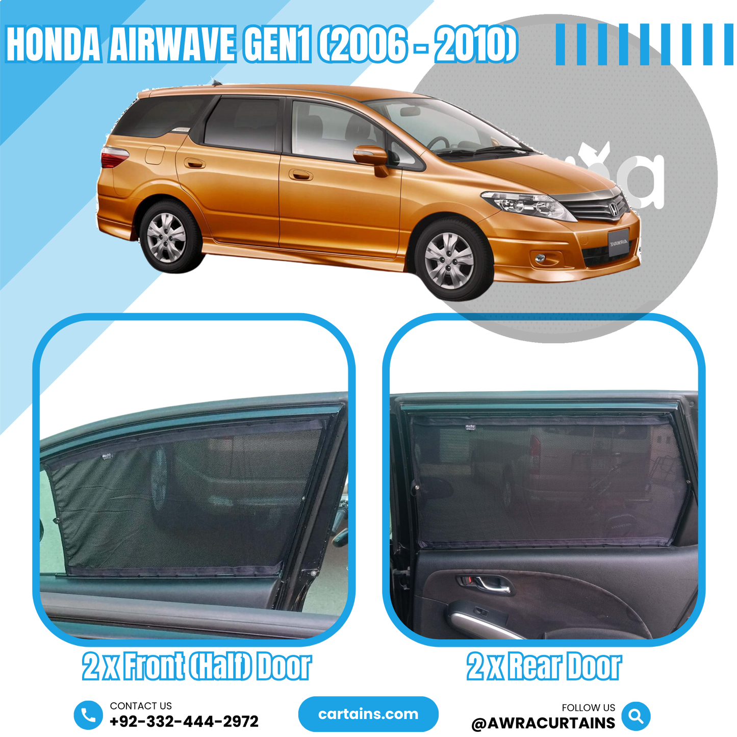 Honda Airwave Gen1 (2006 - 2010) Curtains