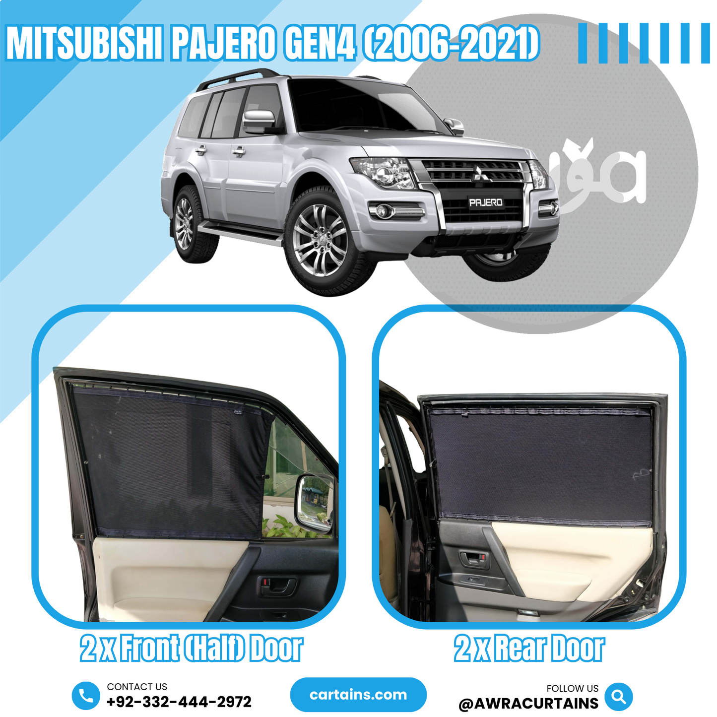 Mitsubishi Pajero Gen4 (2006 - 2021) Curtains