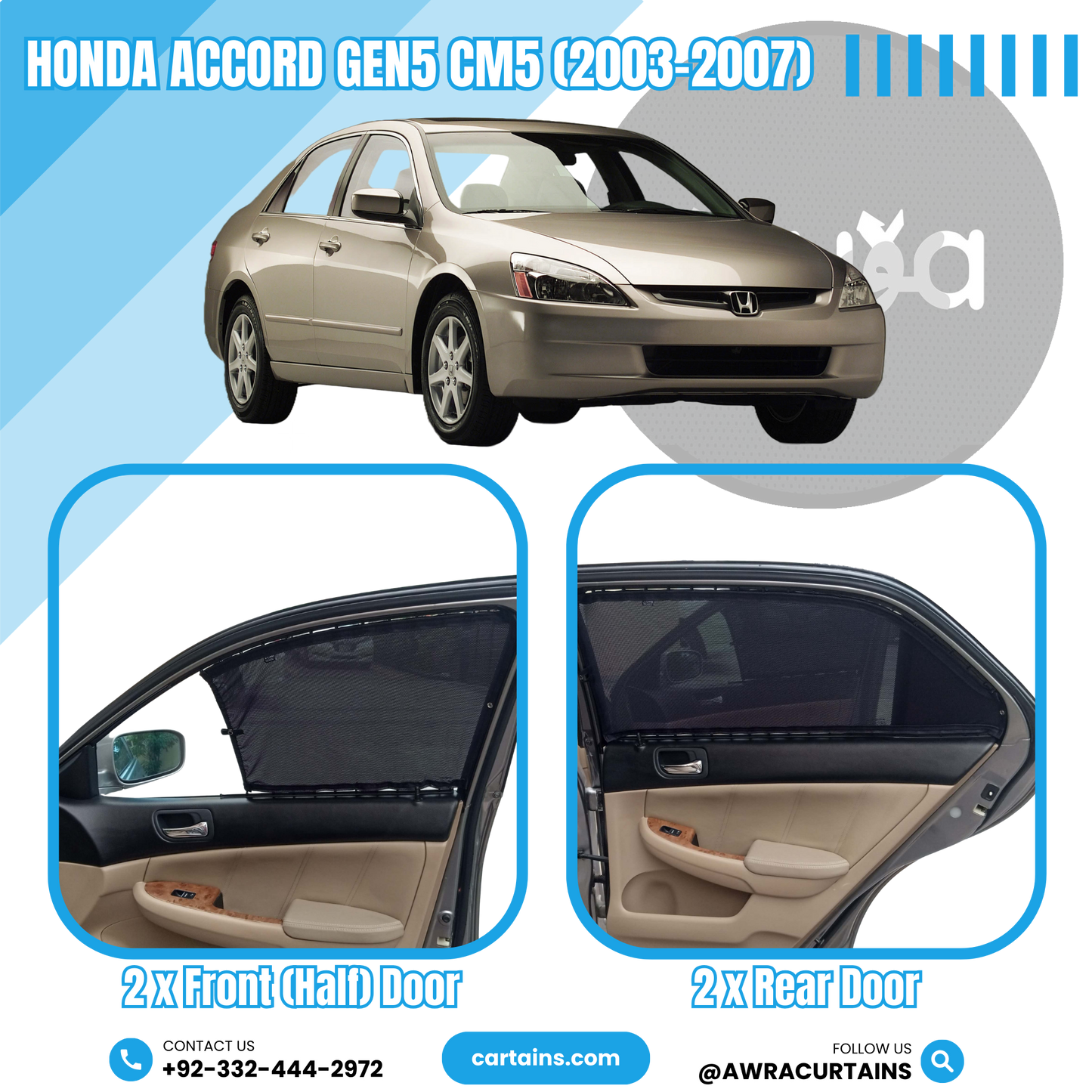 Honda Accord Gen7 CM5 (2003 - 2007) Curtains