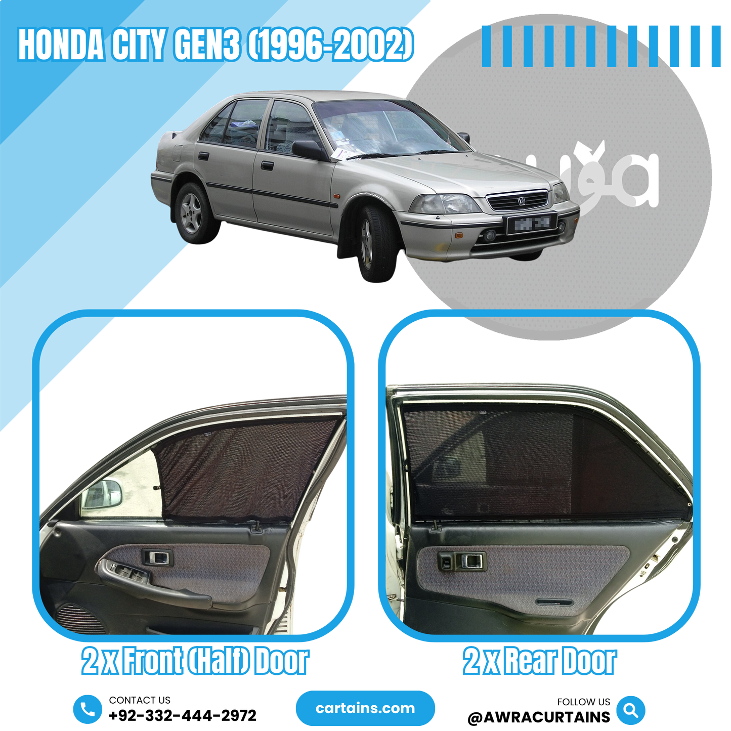 Honda City Gen3 (1996 - 2002) Curtains