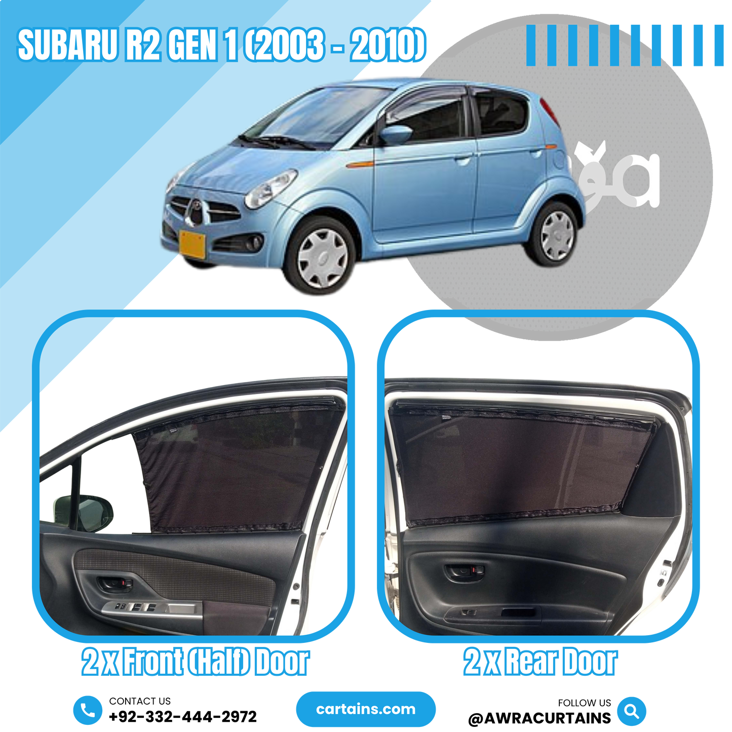 Subaru R2 Gen 1 (2003 - 2010) Curtains