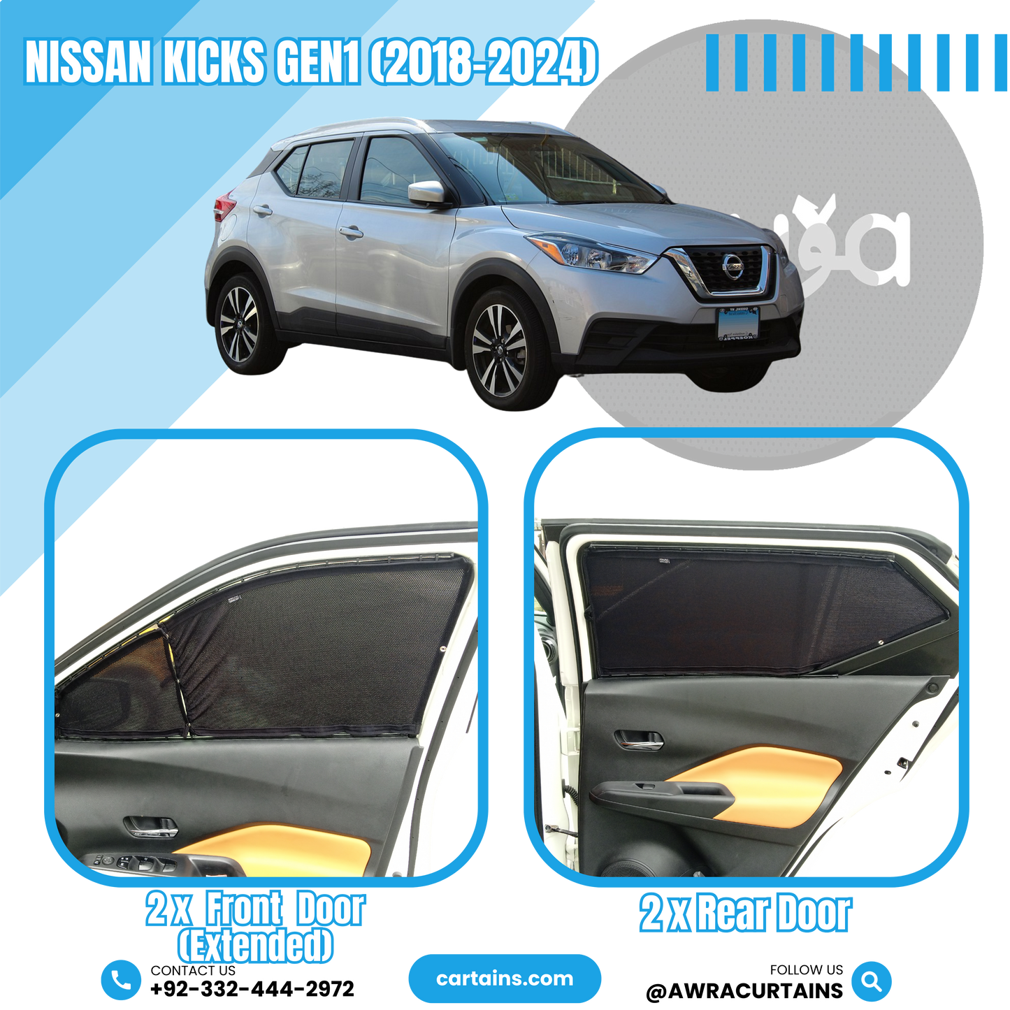 Nissan Kicks Gen1 (2018 - 2024) Curtains
