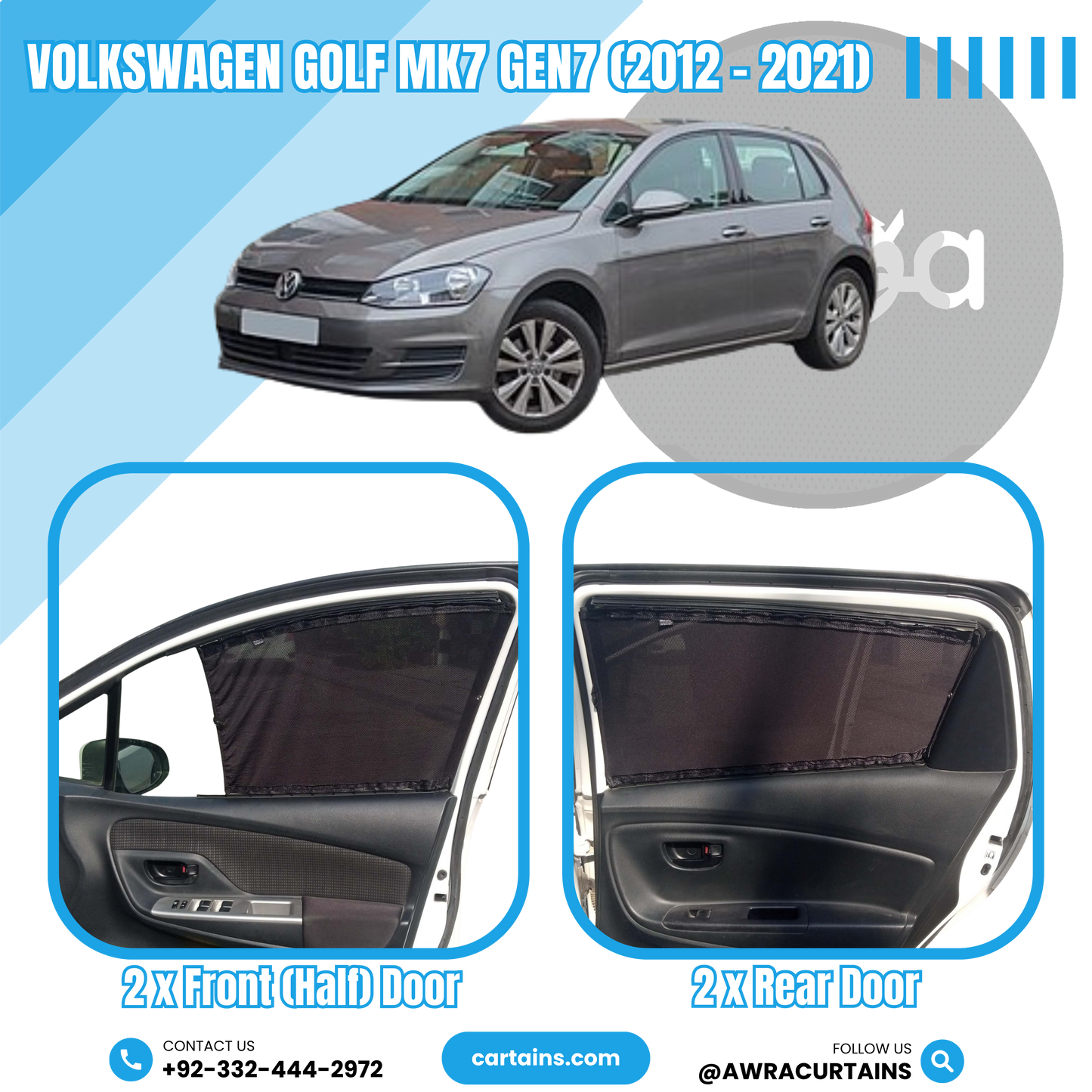 Volkswagen Golf Mk7 Gen7 (2012 - 2021) Curtains