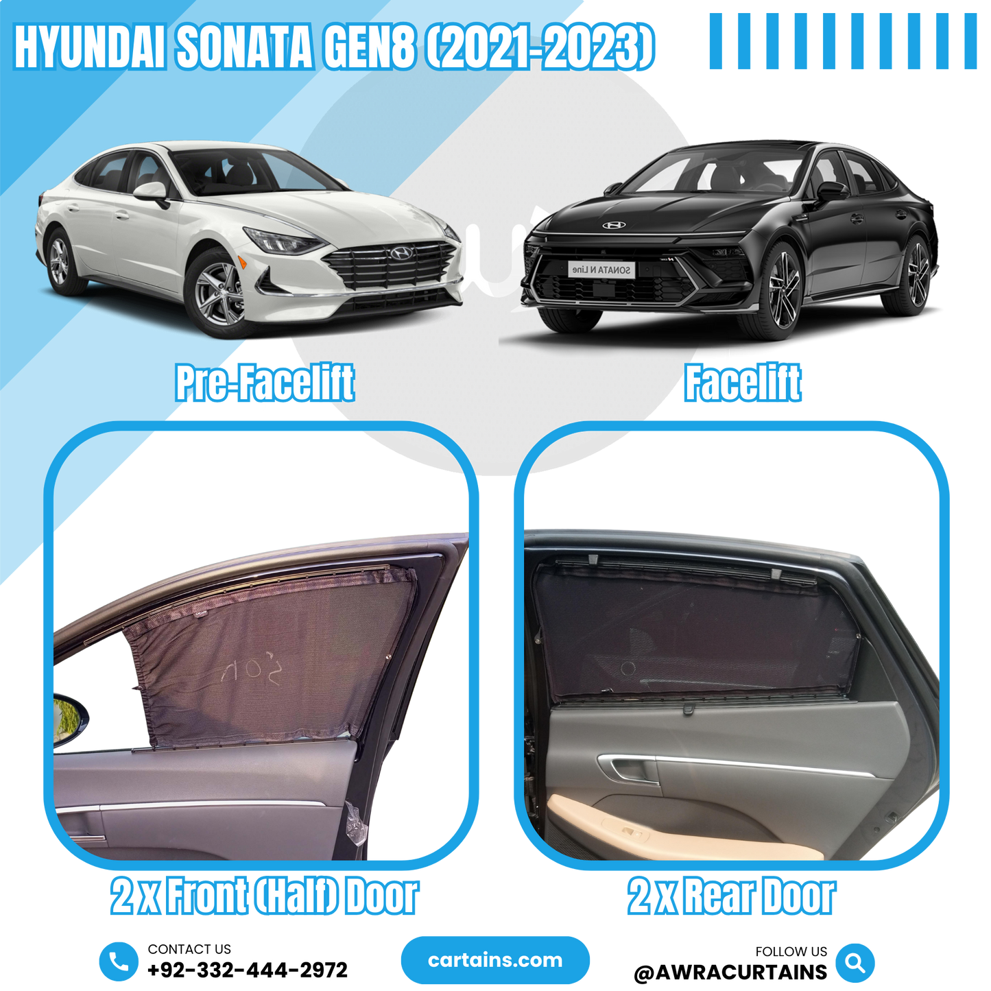 Hyundai Sonata Gen8 (2021 - 2023) Curtains