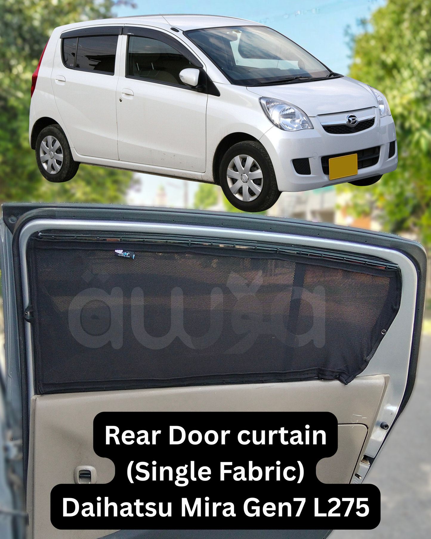 Daihatsu Mira Gen7 L275 (2006 - 2018) Curtains - Cartains