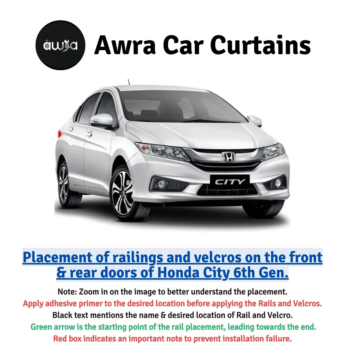 Honda City Gen6 (2021 - 2025) Curtains