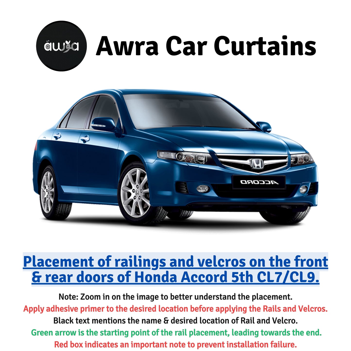 Honda Accord Gen7 CL7/CL9 (2002 - 2008) Curtains