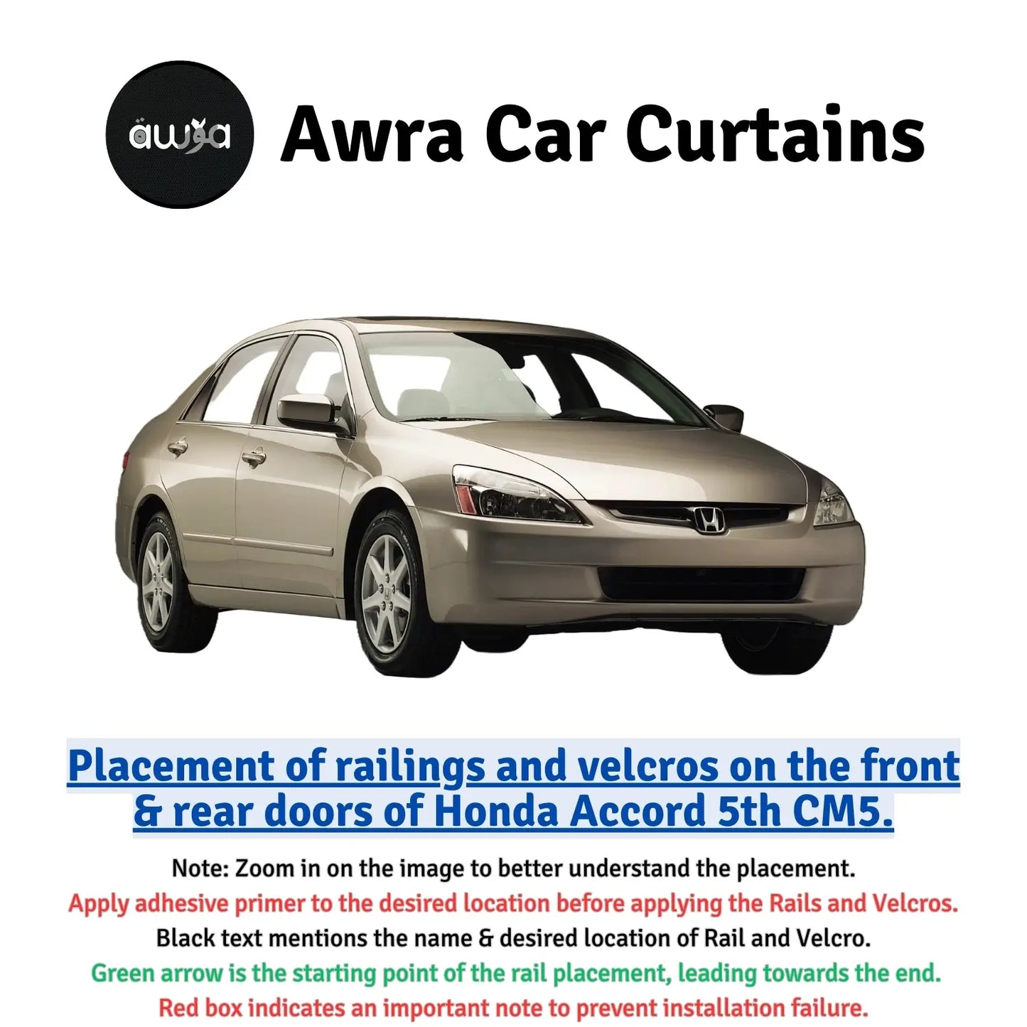 Honda Accord Gen7 CM5 (2003 - 2007) Curtains
