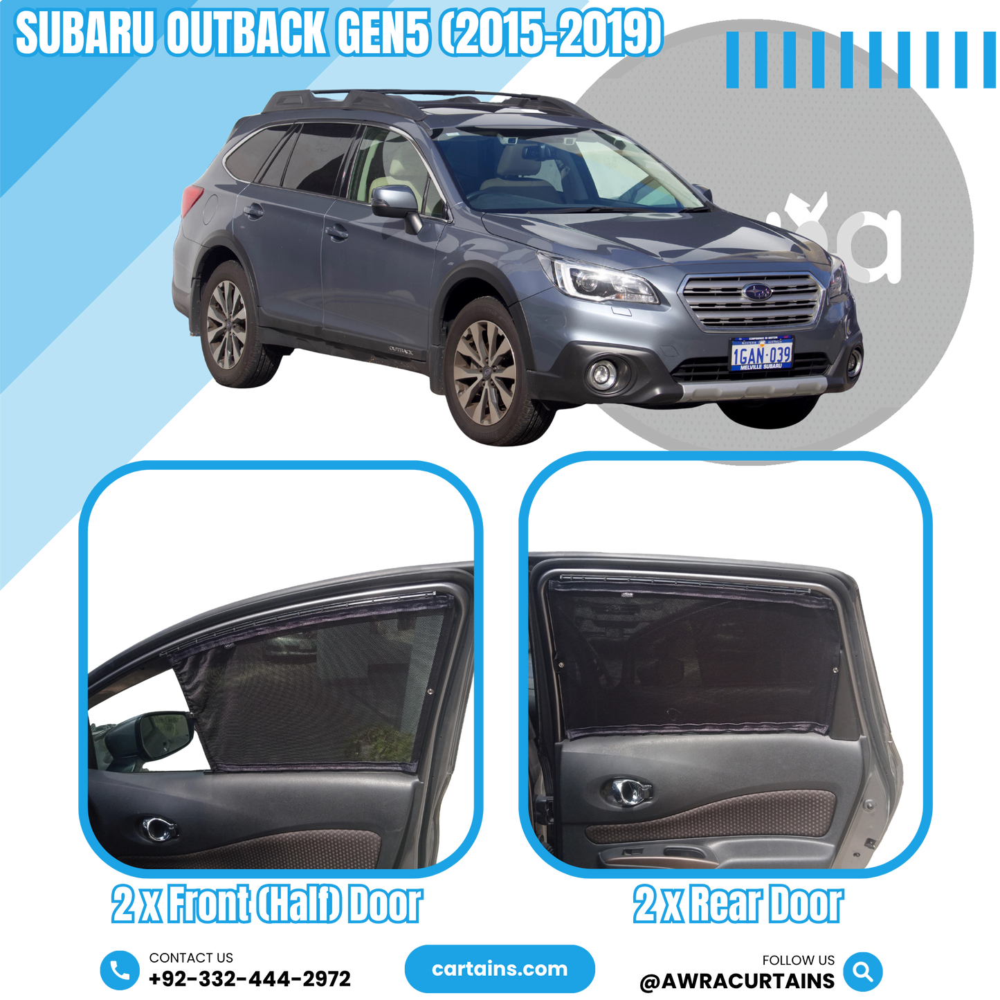 Subaru Outback Gen5 (2015 - 2019) Curtains
