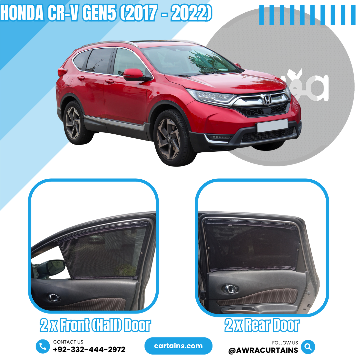 Honda CR-V Gen5 (2017 - 2022) Curtains