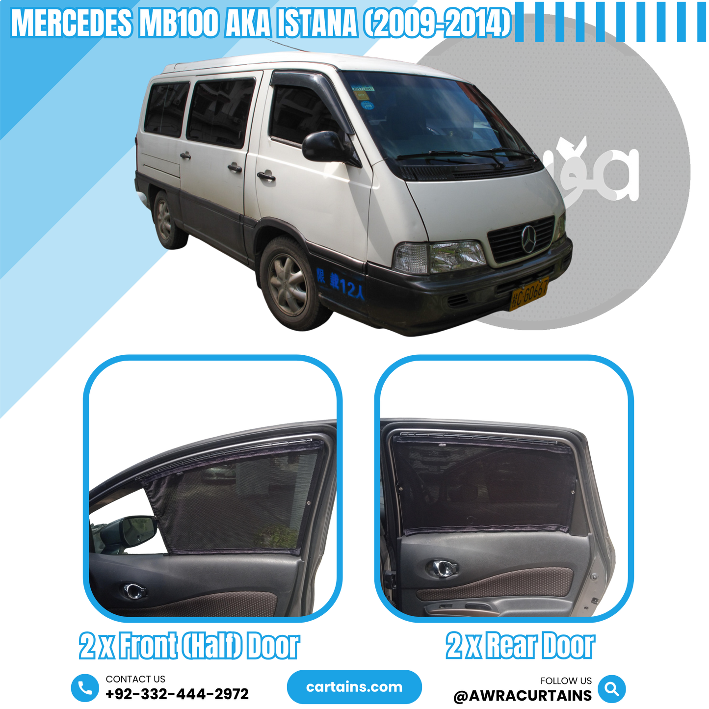 Mercedes MB100 aka Istana (2009-2014) Curtains