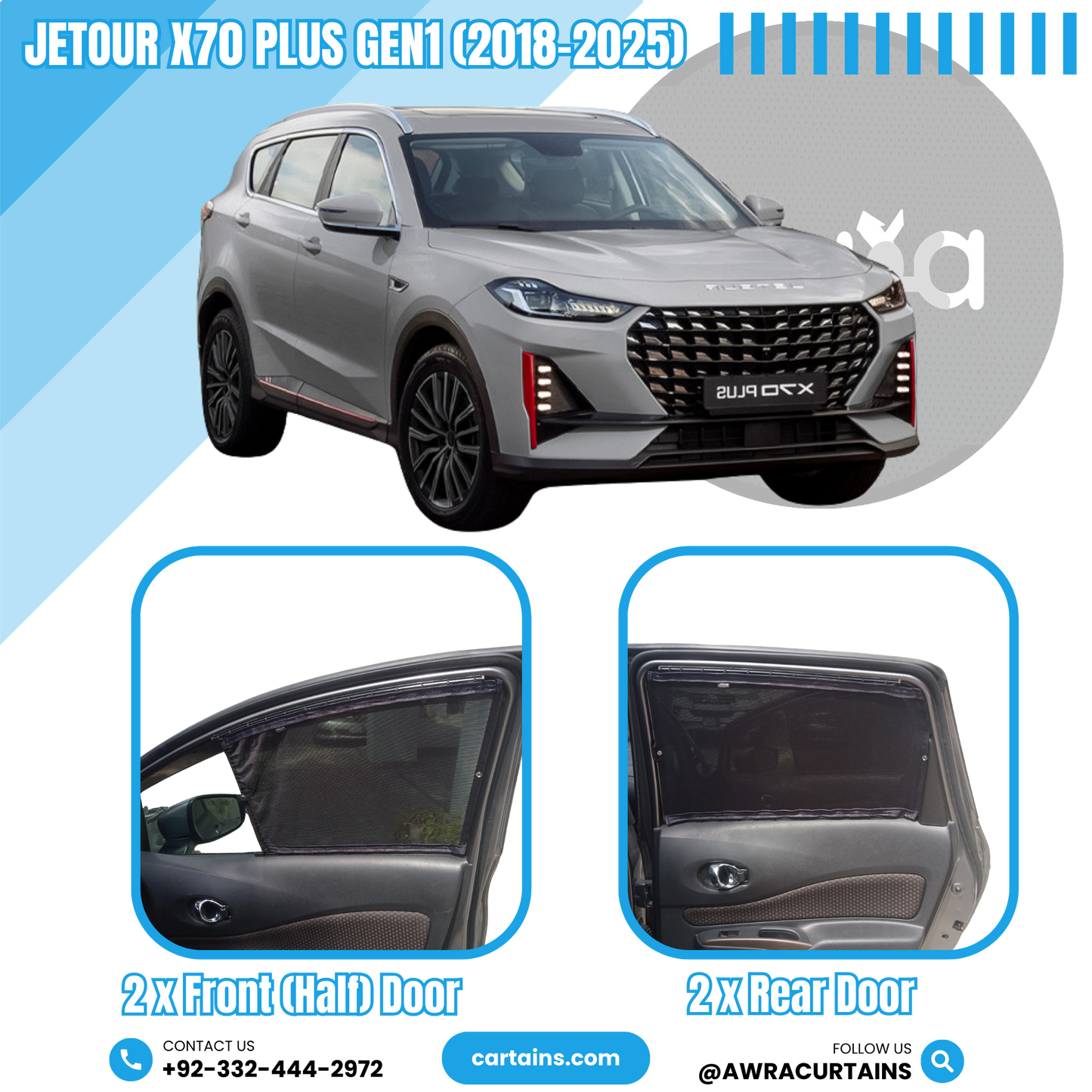 Jetour X70 Plus Gen1 (2018-2025) Curtains