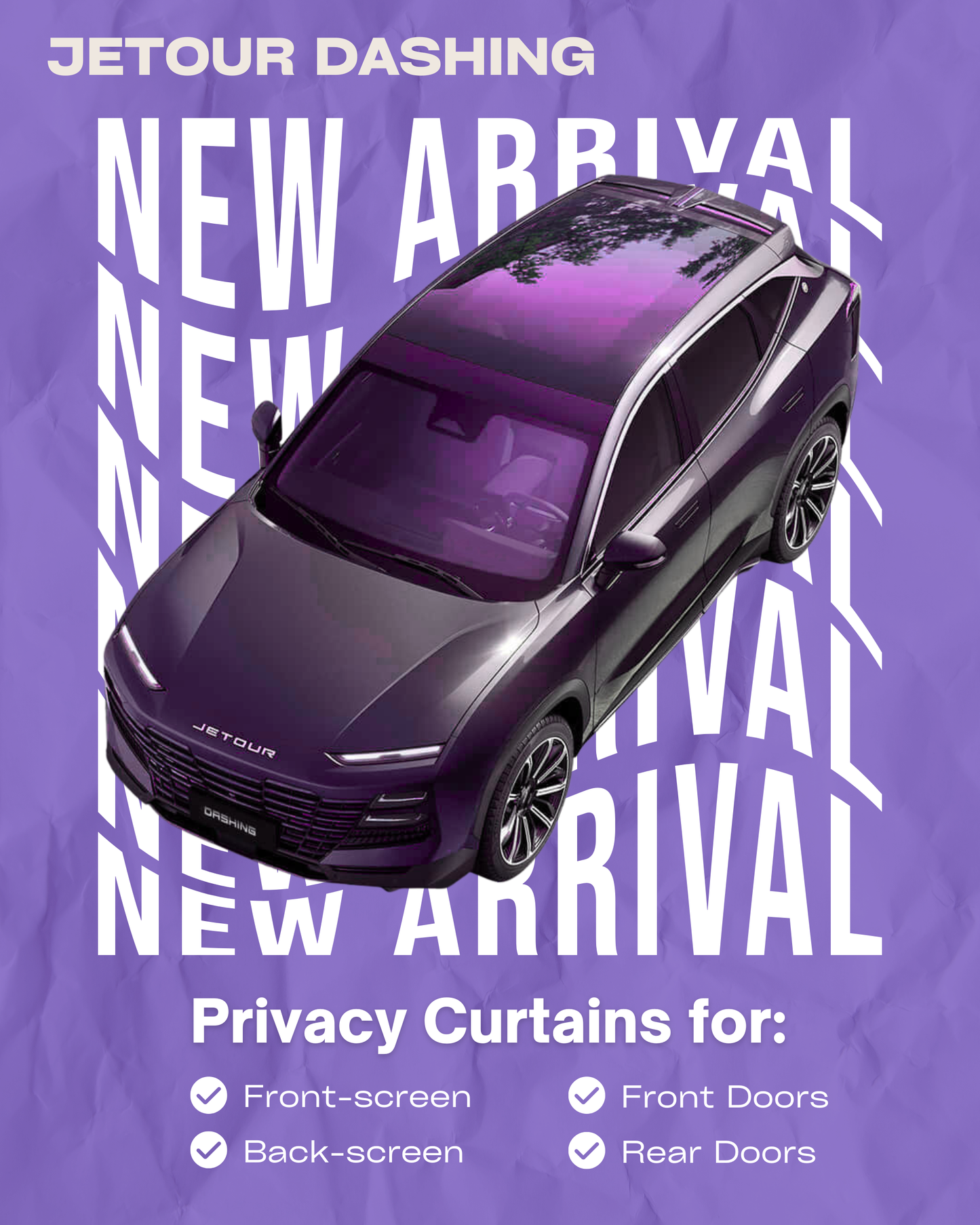 Jetour Dashing Gen3 (2022-2026) Curtains - Cartains