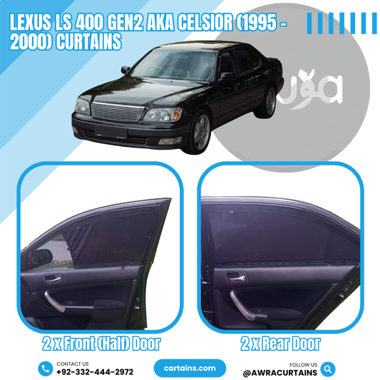 Lexus LS 400 Gen2 también conocido como Celsior (1995 - 2000) Cortinas