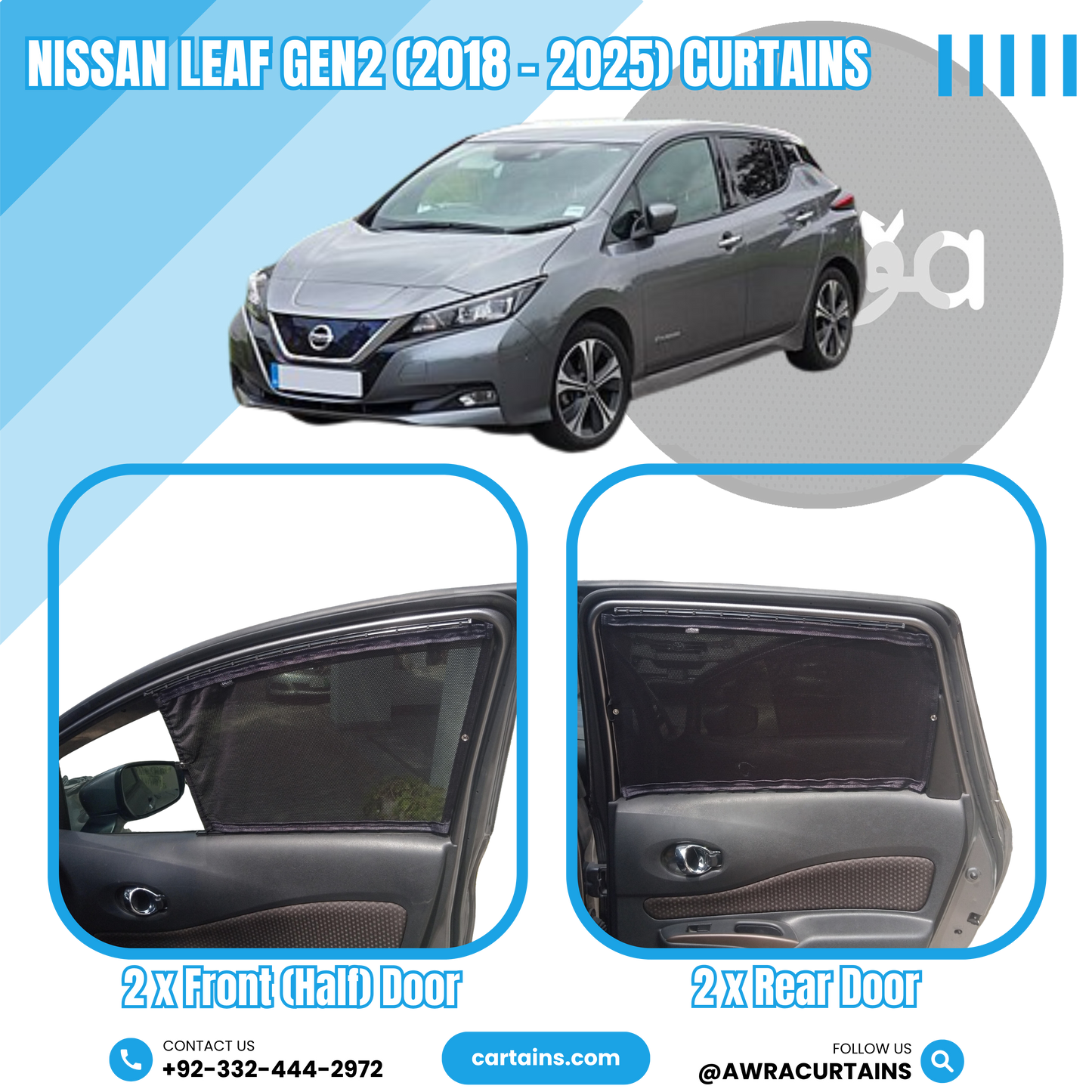 Nissan Leaf Gen2 (2018 - 2025) Curtains