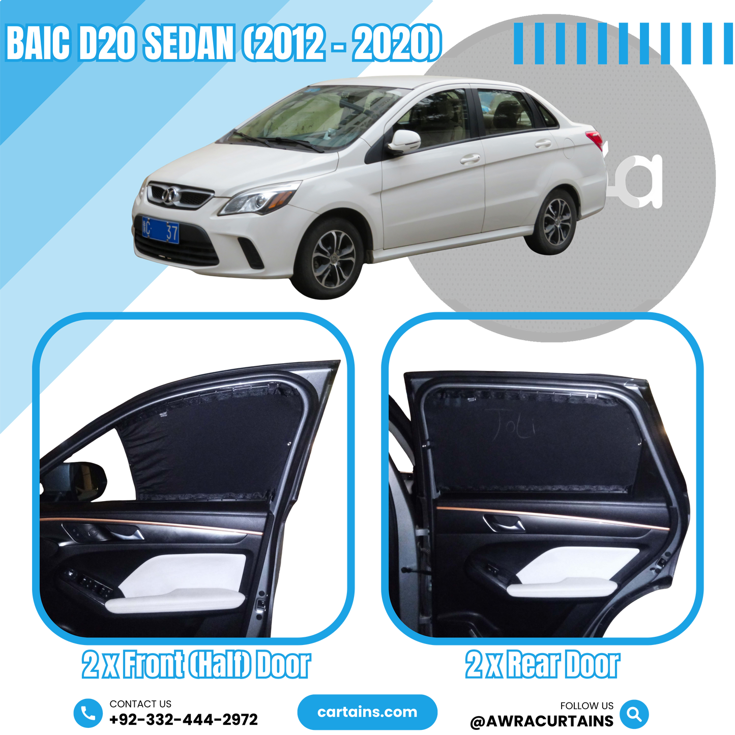 Baic D20 Sedan (2012 - 2020) Curtains