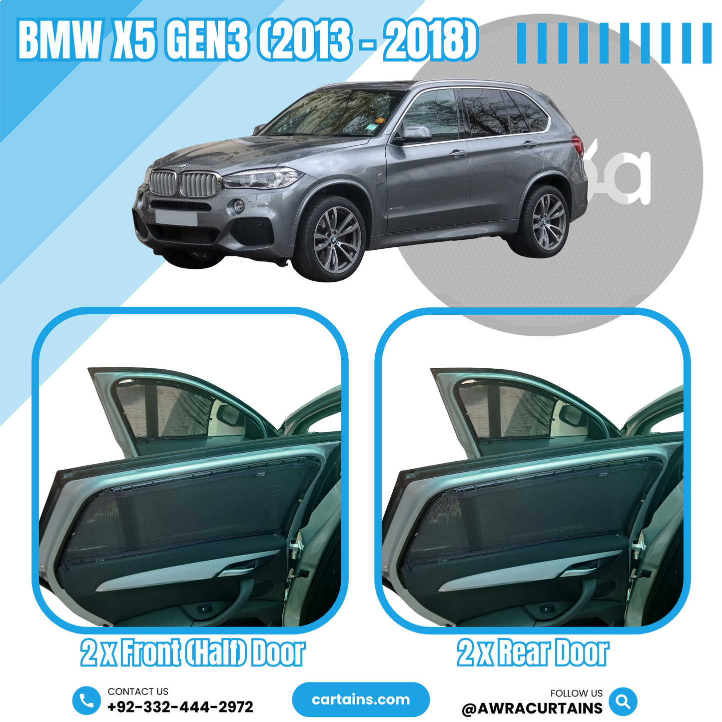 BMW X5 Gen3 (2013 - 2018) Curtains