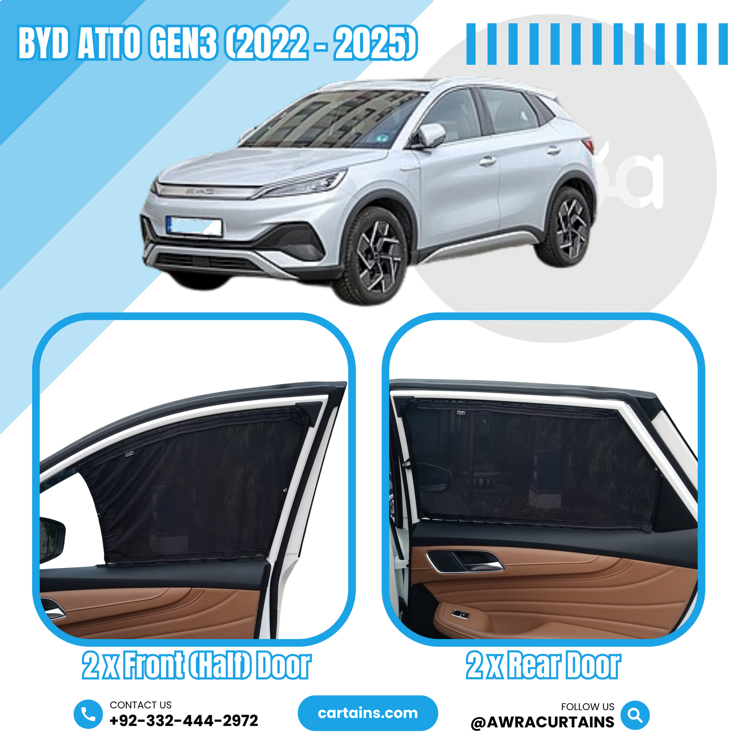 BYD Atto 3 (2022 - 2025) Curtains