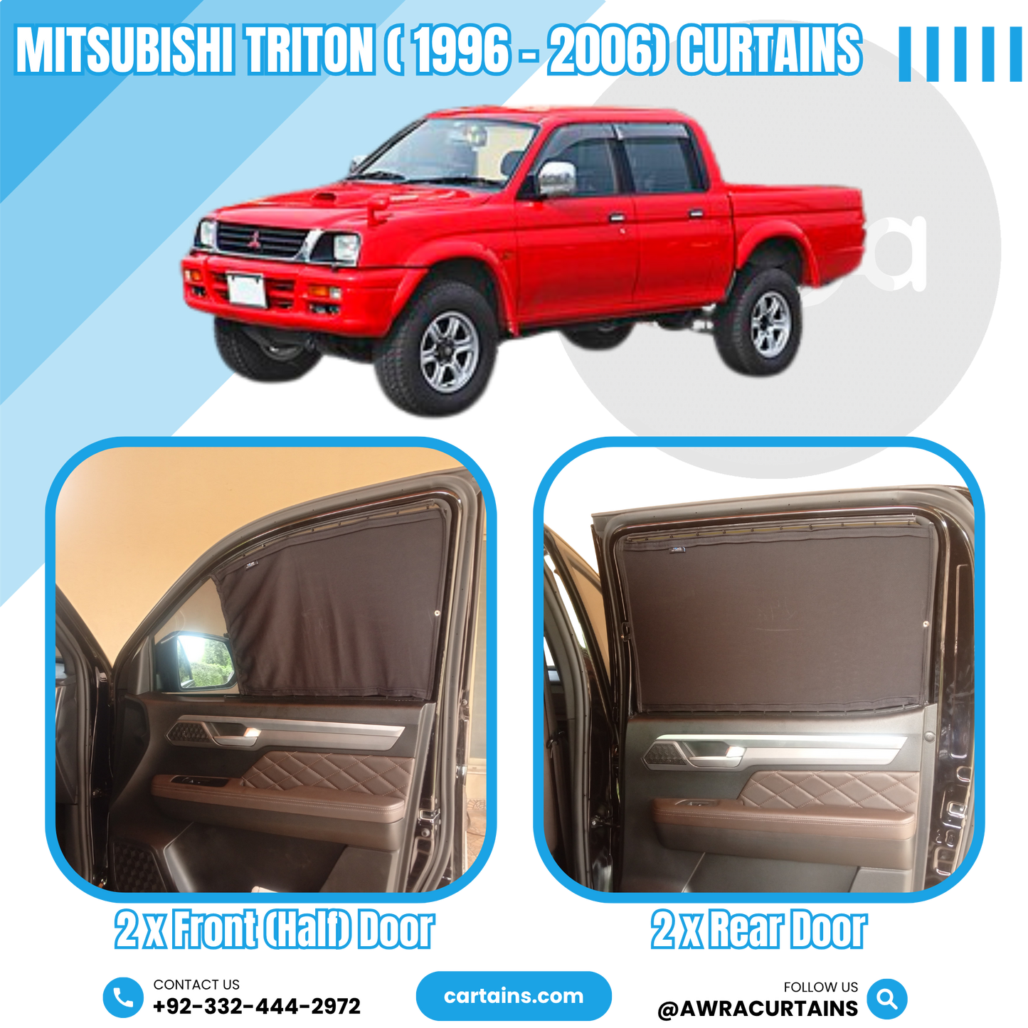 Mitsubishi Triton Gen3 aka L200 Strada (	1996 – 2006) Curtains