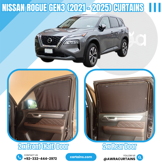 Nissan Rogue Gen3 (2021 - 2025) Curtains
