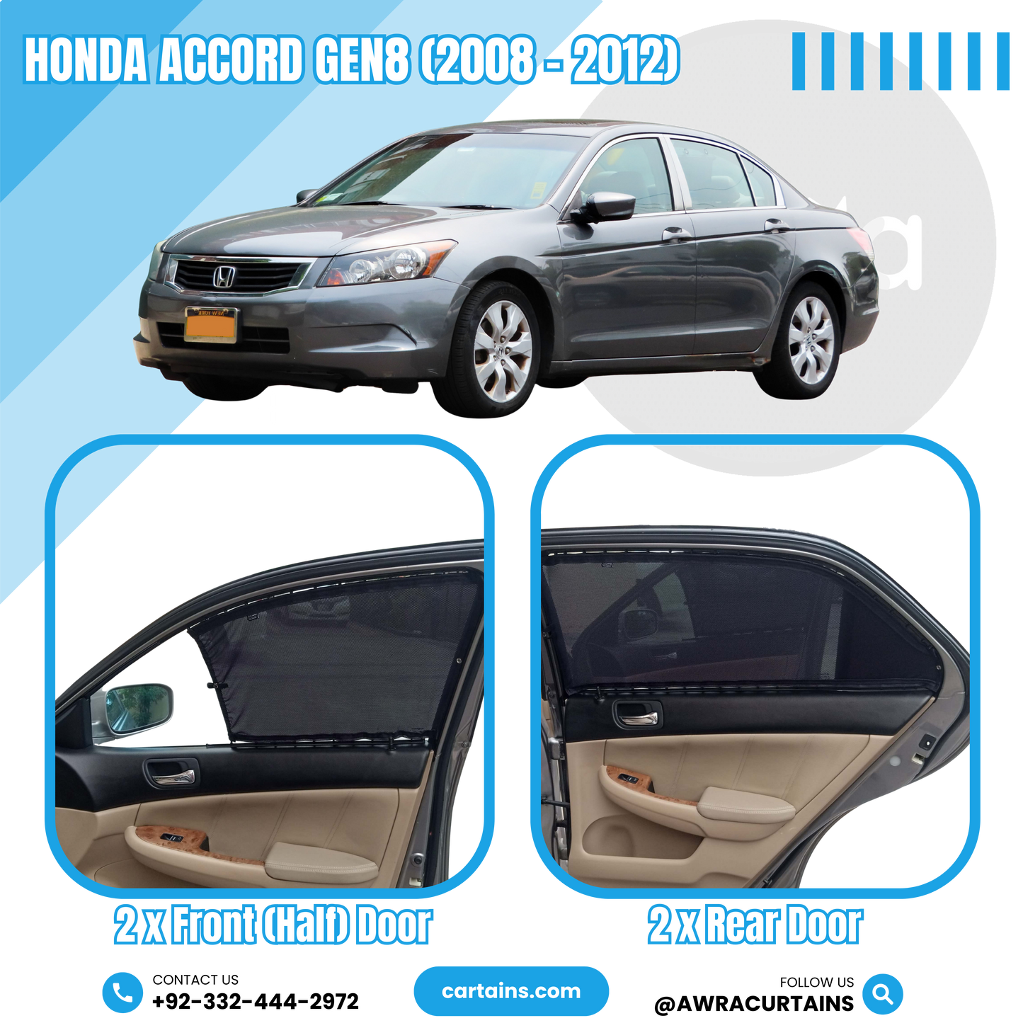 Honda Accord Gen8 (2008 - 2012) Curtains