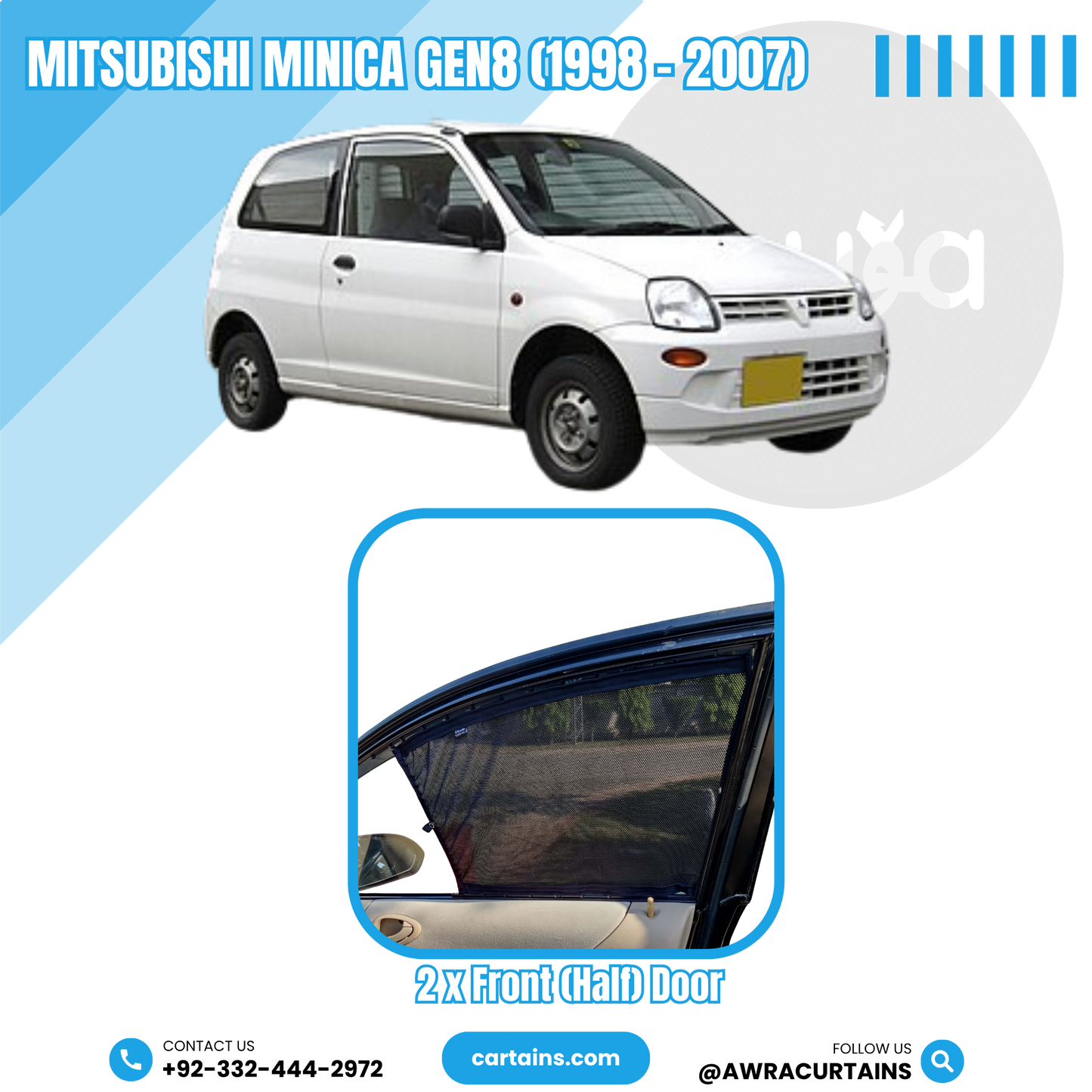Mitsubishi Minica Gen8 (1998 - 2007) Curtains - Cartains