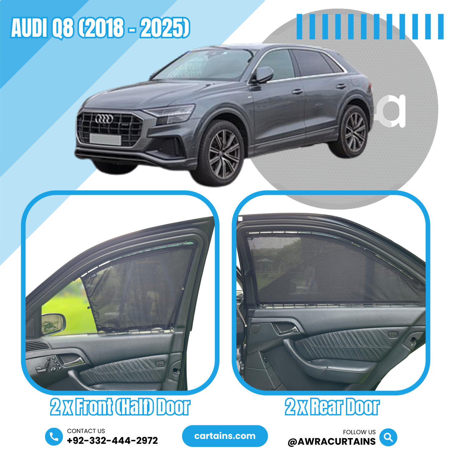 Audi Q8 (2018 - 2025) Curtains
