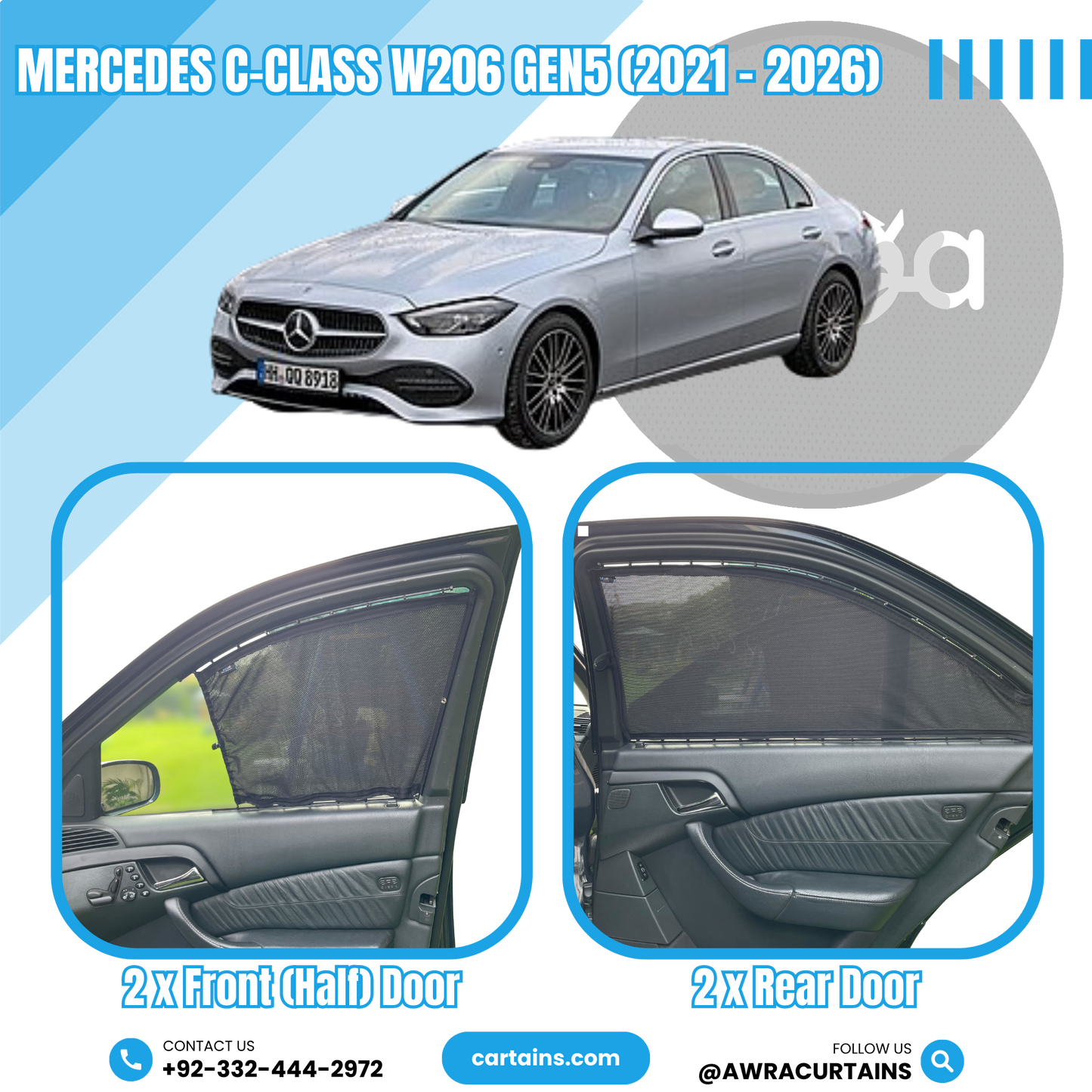 Mercedes C-Class W206 Gen5 (2021 - 2026) Curtains - Cartains