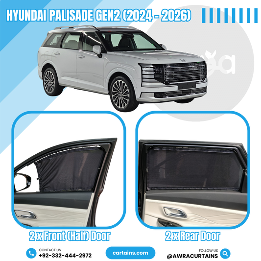 Hyundai Palisade GEN2 (2024 - 2026) Curtains.