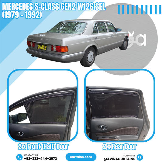Mercedes S-Class Gen2 W126 SEL (1979 - 1992) Curtains