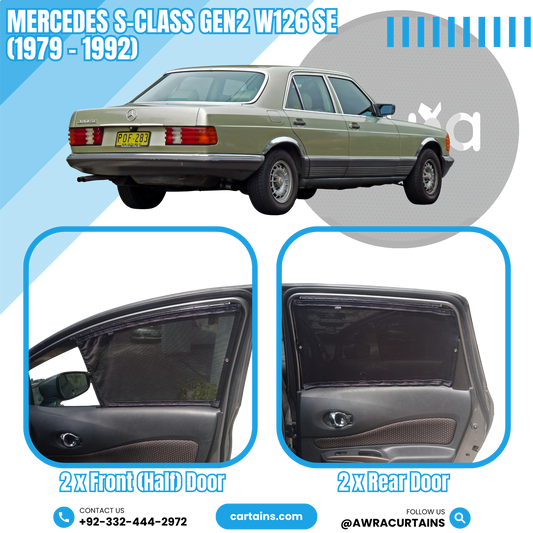 Mercedes S-Class Gen2 W126 SE (1979 - 1992) Curtains