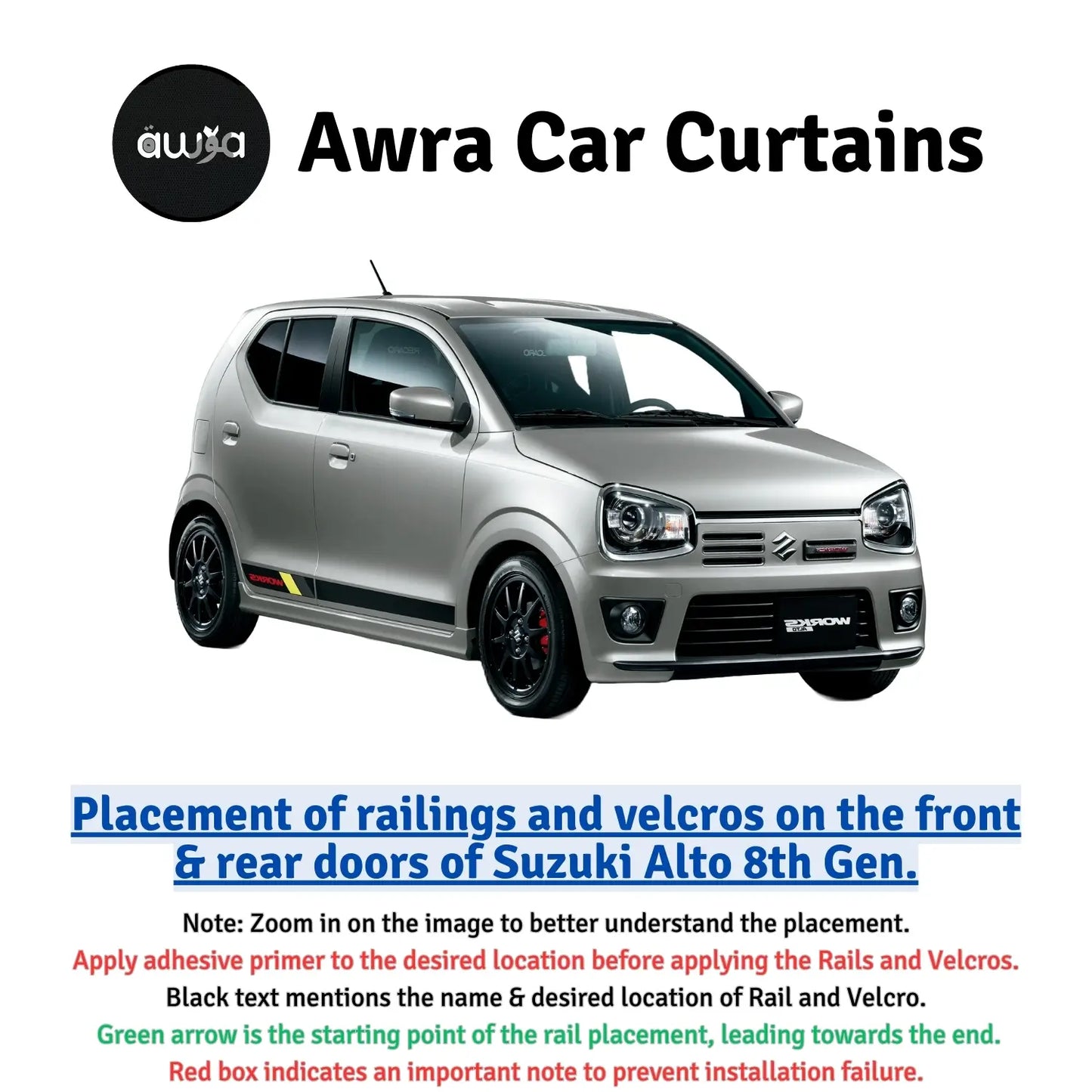 Suzuki Alto Gen8 (2019 - 2023) Curtains