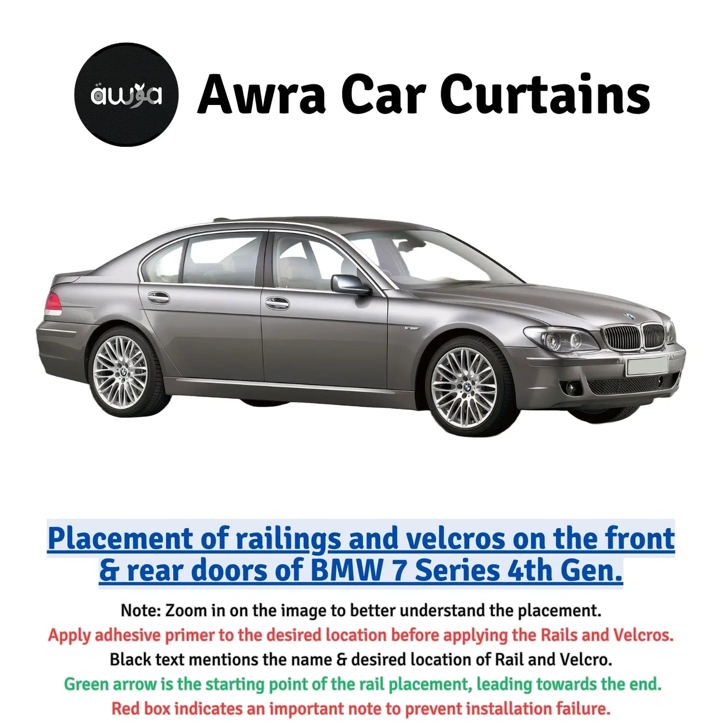 BMW 7 Series Gen4 (2001 - 2008) Curtains