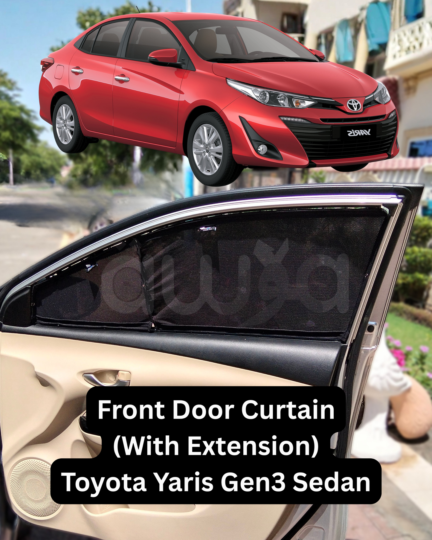 Toyota Yaris Gen3 Sedan (2020 - 2026) Curtains
