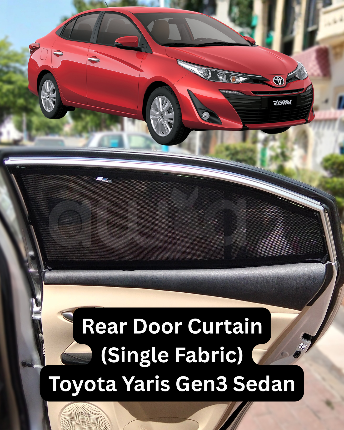 Toyota Yaris Gen3 Sedan (2020 - 2026) Curtains