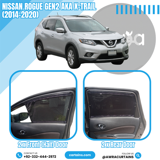Nissan Rogue Gen2 aka X-Trail (2014 - 2020) Curtains