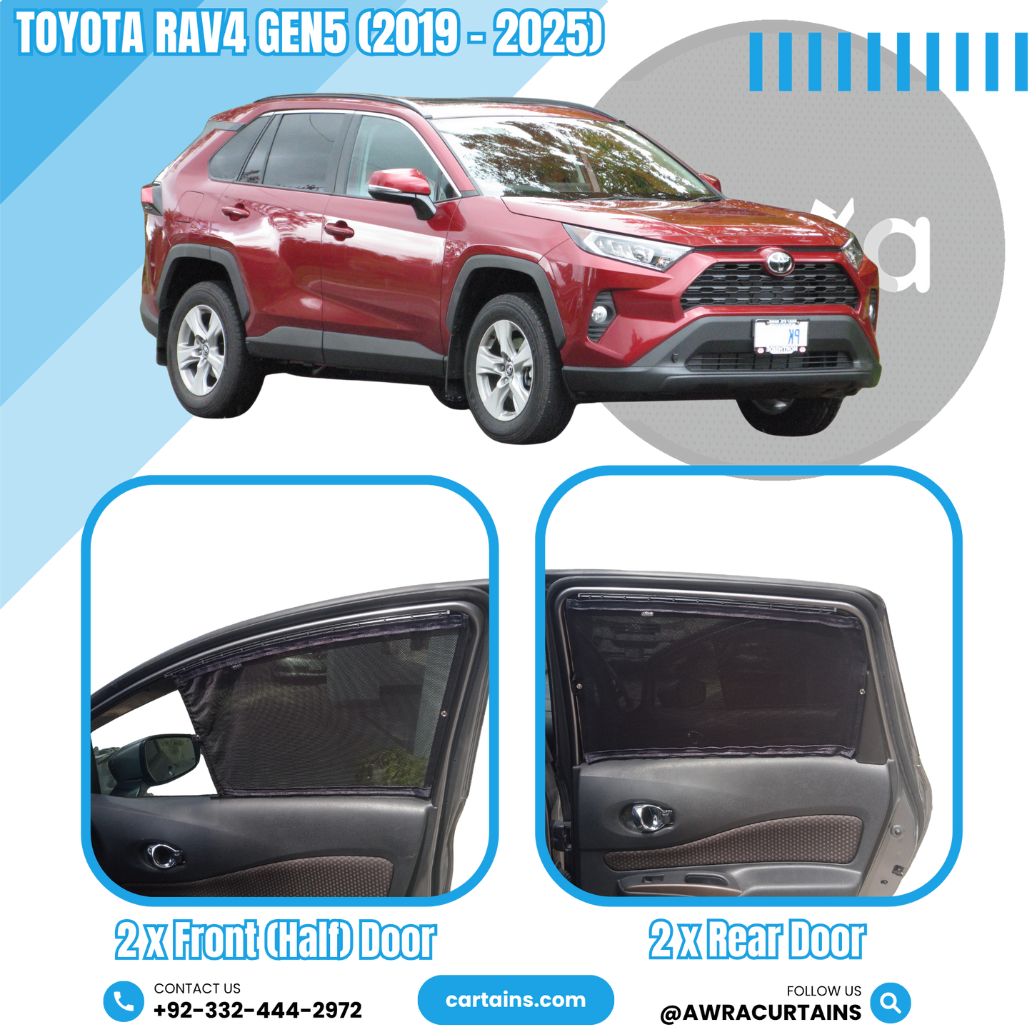 Toyota RAV4 Gen5 (2019 - 2025) Curtains