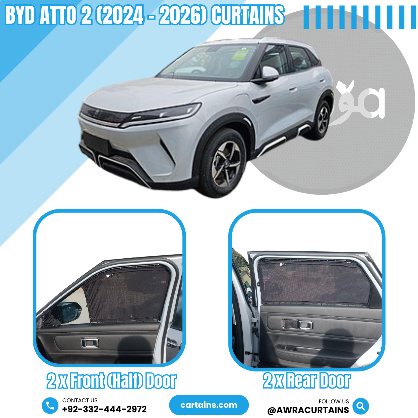 BYD Atto 2 (2024 - 2026) Curtains - Cartains