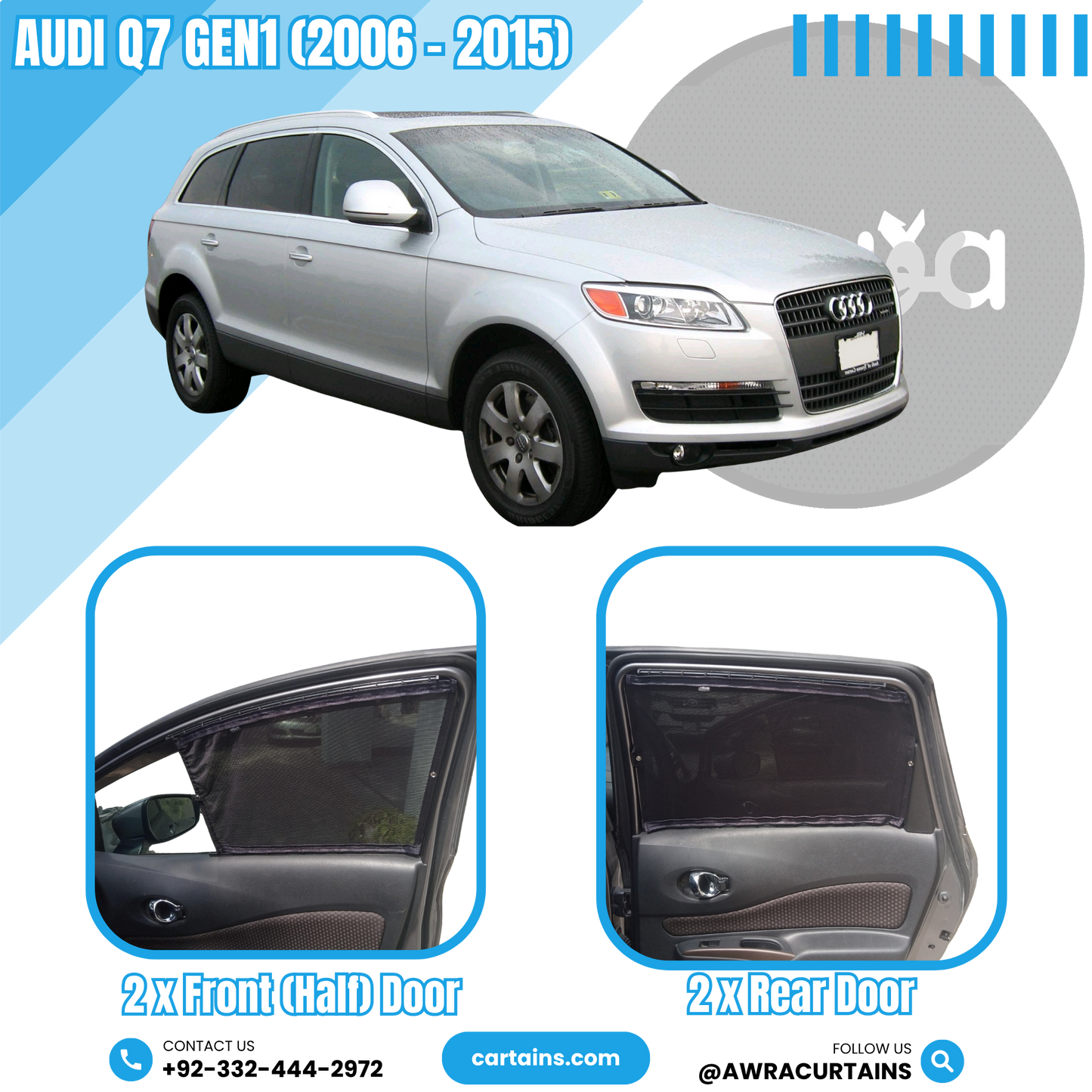 Audi Q7 Gen1 (2006 - 2015) Curtains