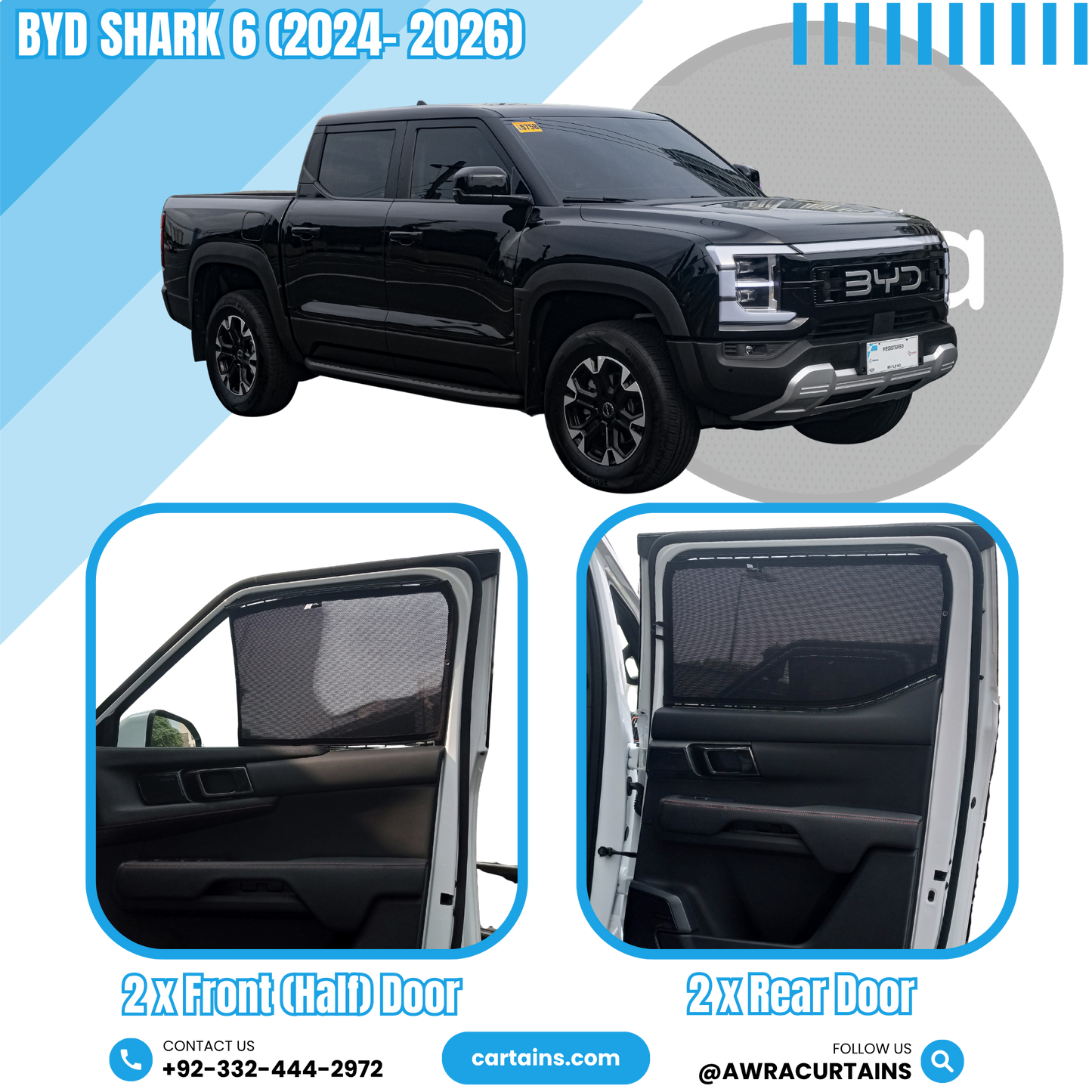 BYD Shark 6 (2024- 2026) Curtains