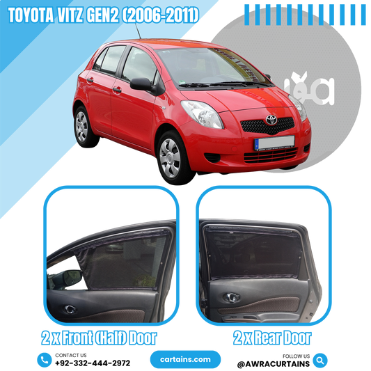 Toyota Vitz Gen2 (2006-2011) Curtains - Cartains