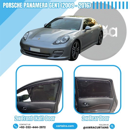 Porsche Panamera Gen1 (2009 - 2016) Curtains - Cartains