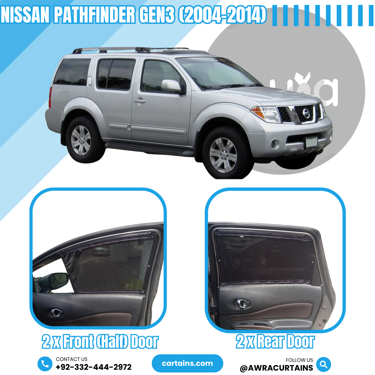 Nissan Pathfinder Gen3 (2004 - 2014) Curtains