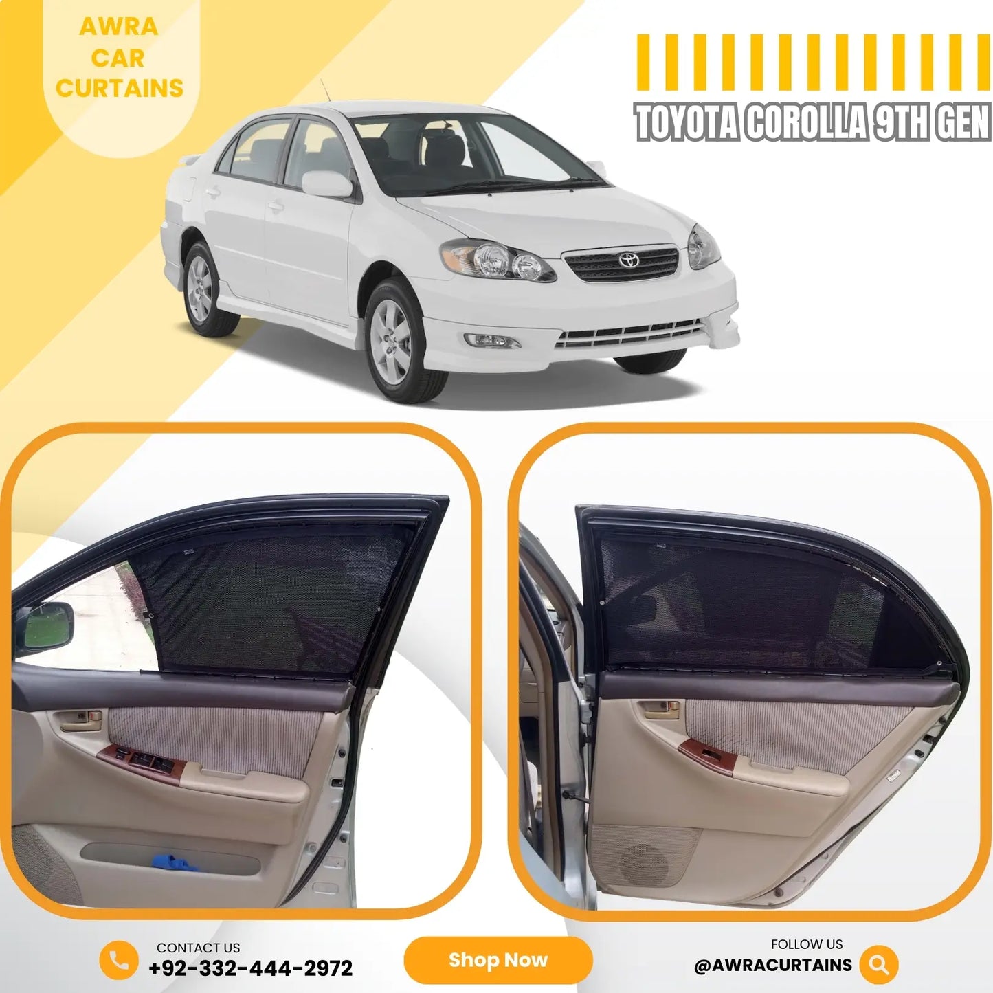 Toyota Corolla Gen9 (2002 - 2007) Curtains