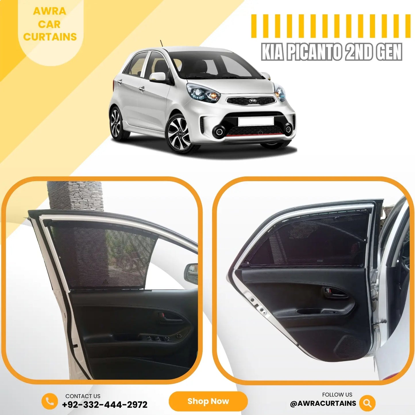 Kia Picanto Gen2 (2019 - 2023) Curtains