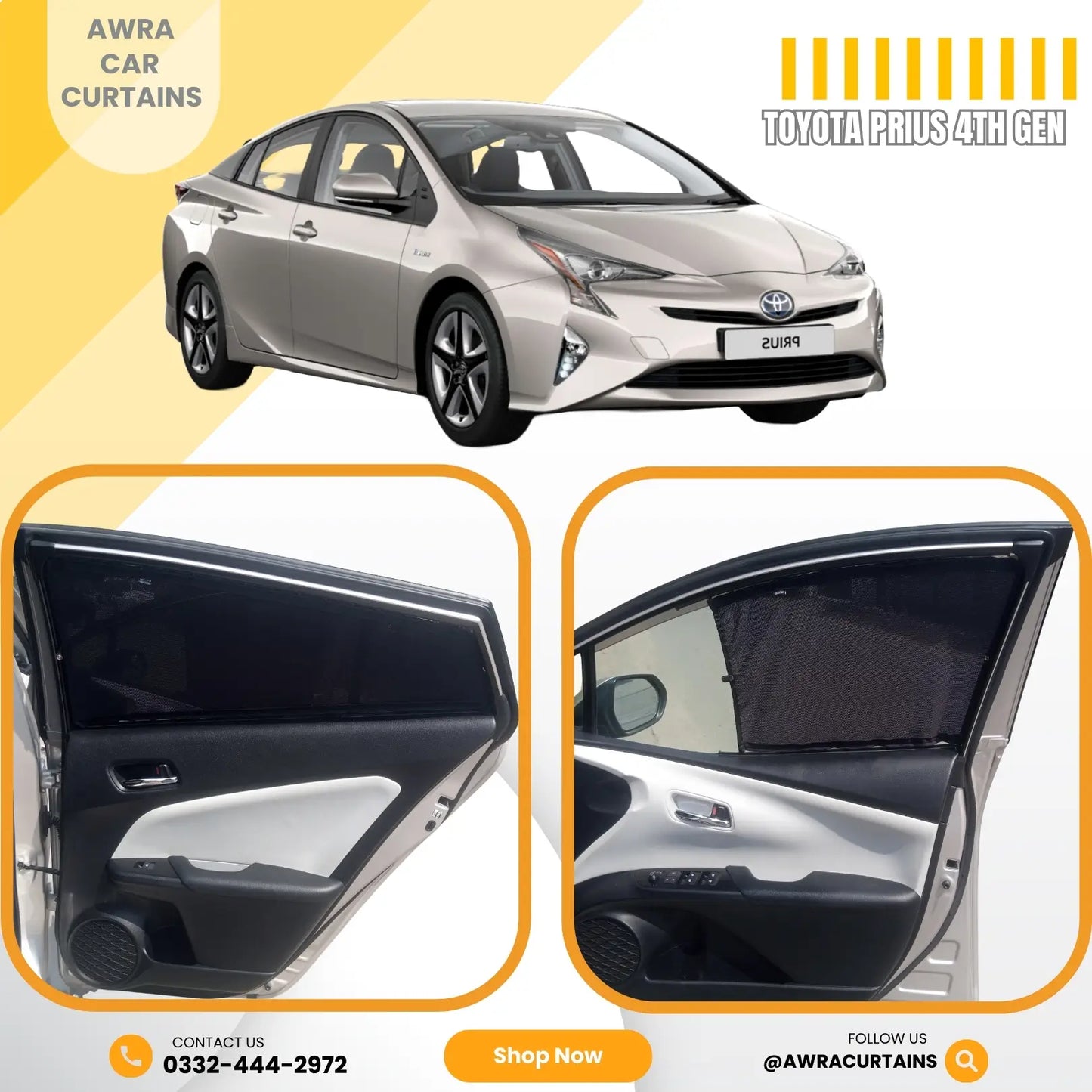 Toyota Prius Gen4 (2015 - 2019) Curtains